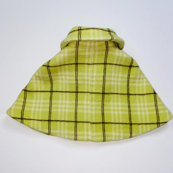 Nicholas & Bears Lime Green Plaid Wool Blend Cape Size 18 months - Picture 2 of 8